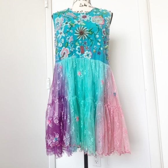 Antica Sartoria Lace, Beads, Embroidery Boho Dress - Picture 8 of 8